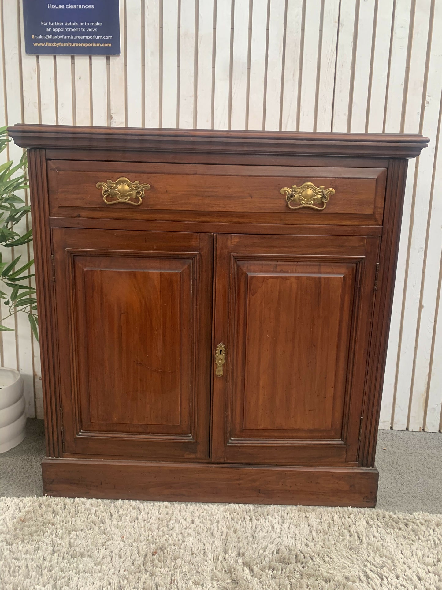 Antique Leeds Co-op Mahogany Flip-Top Server / Sideboard - "Our Own Make"