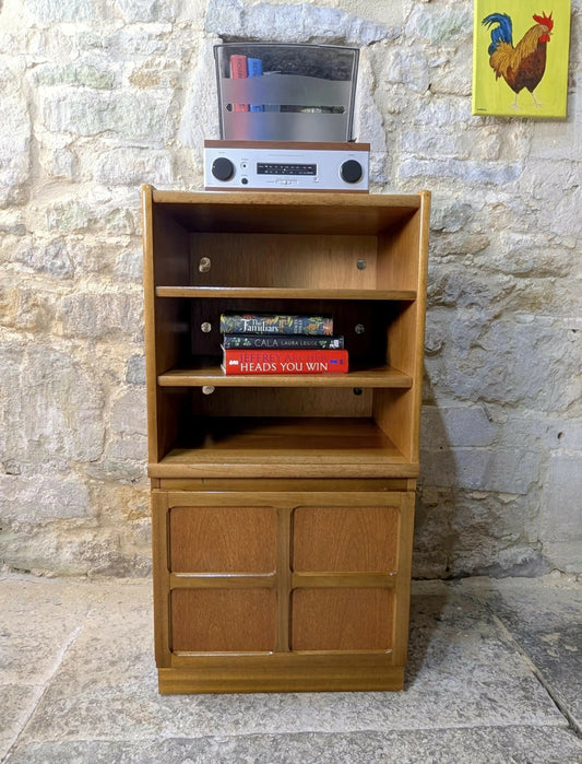 Nathan Squares Media Vinyl Unit - Record Player Unit - Mid Century - Teak