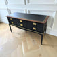 Stag minstrel black gold console table/ mid century modern vintage sideboard