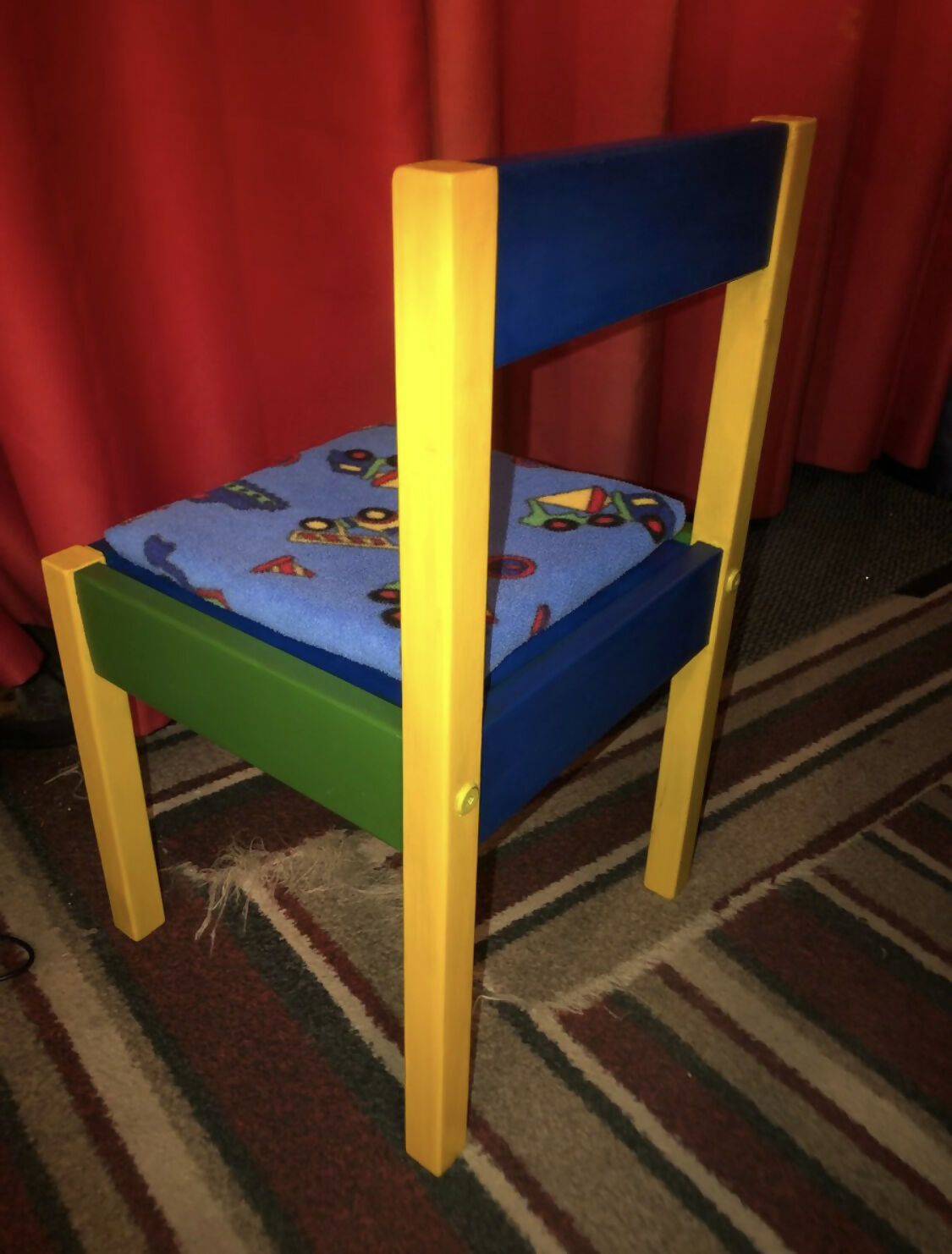 Childrens Wooden Upcycled Chair Building Digger Themed – Upcite
