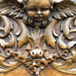 Carved Walnut and Maple Three Door Wardrobe Berick Furniture