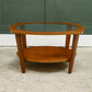 Mid Century Teak Astro Style Coffee Table with Glass Top