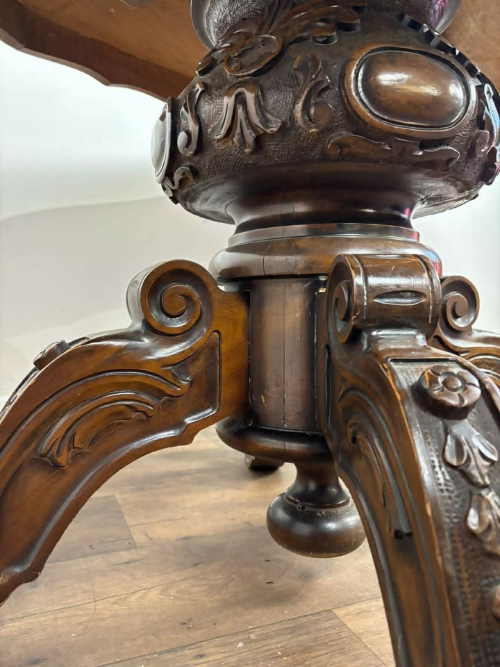 Italian Style Reproduction Walnut Dining Table
