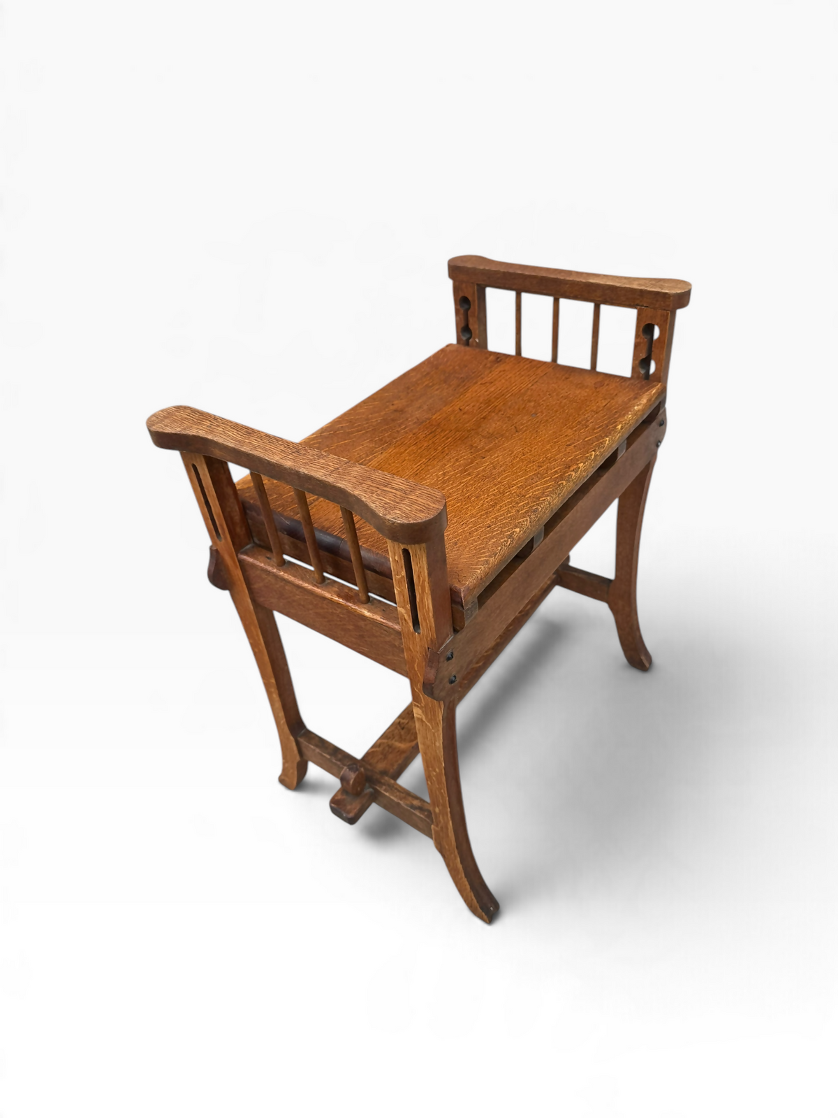 Arts and Crafts period adjustable stool