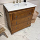 Oak Bureau Vintage Vanity Unit