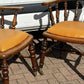 Victorian Vintage Pair Of Library Armchairs, On Brass Castors, Good Quality Examples.