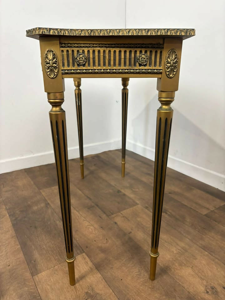 Vintage French Style Faux Marble Hall Table