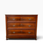 Antique Flame Mahogany Louis XVI Style Marble Top chest of drawers