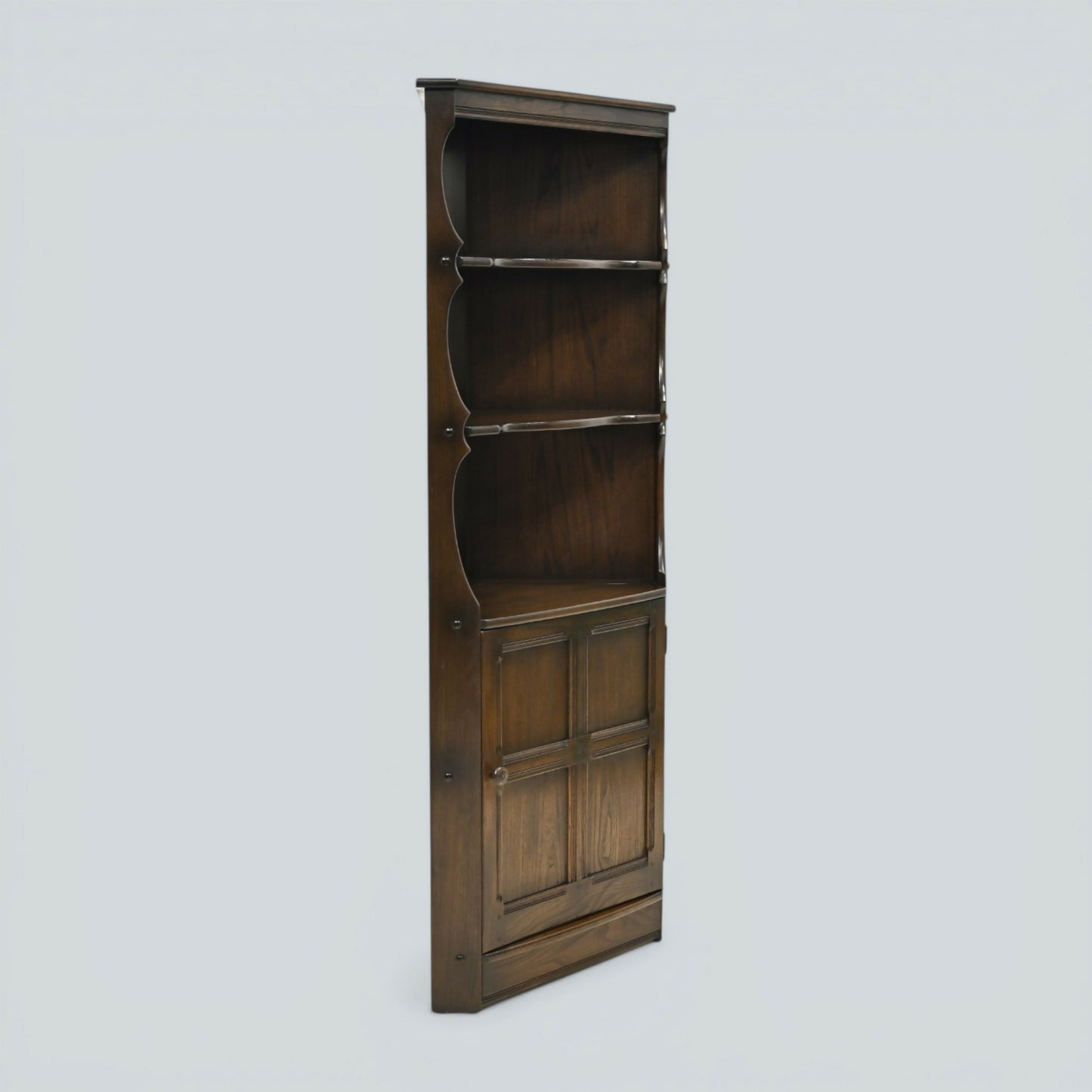Ercol Elm Corner Cabinet Display Unit With Cupboard EXC FREE UK Delivery