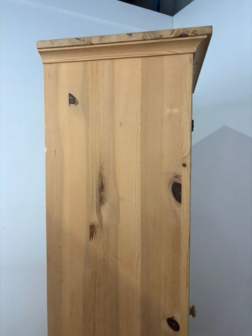 Modern Pine Kitchen Cupboard with Shelves – Wooden Storage Cabinet / Pantry