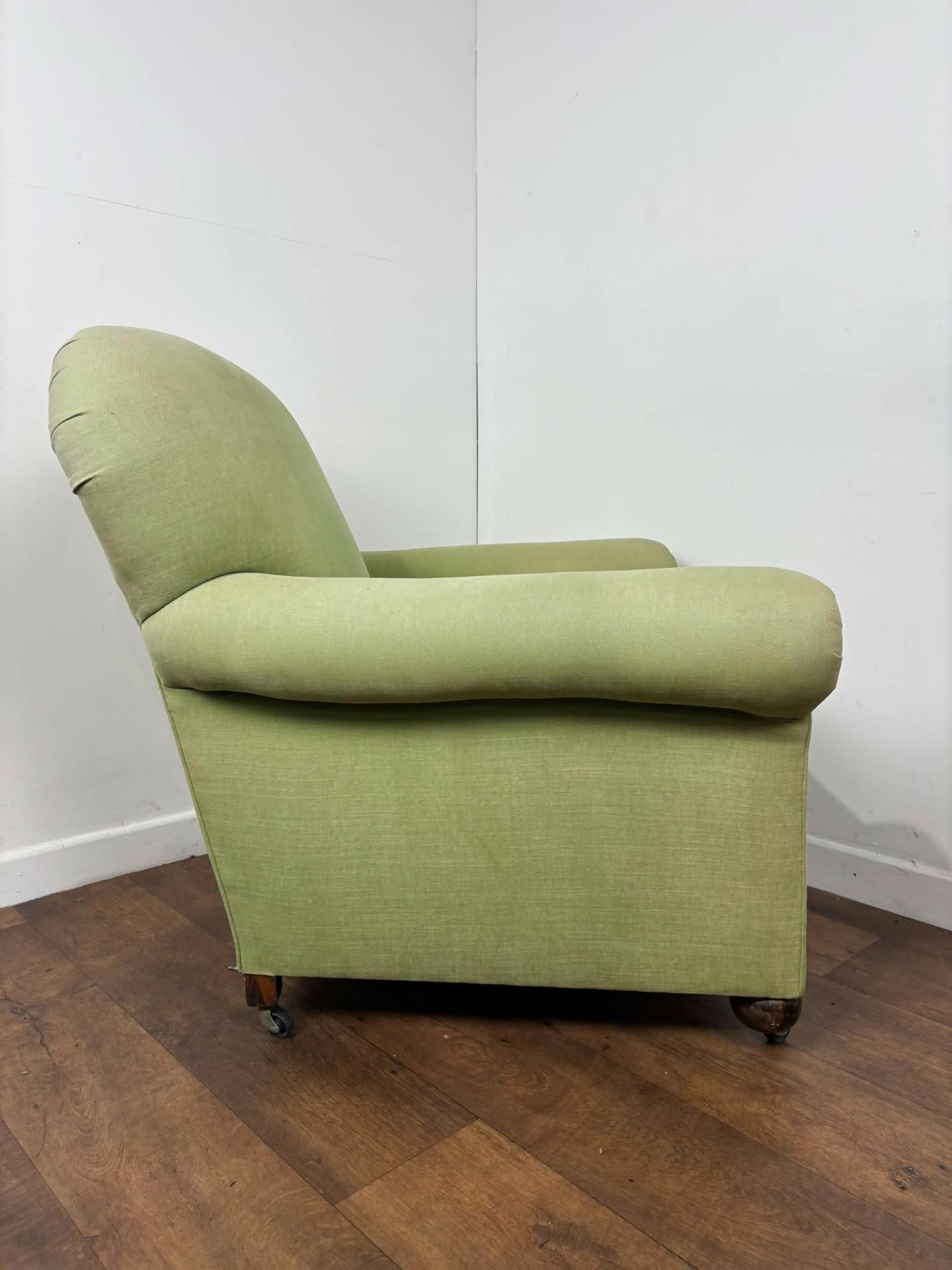 Edwardian Green Upholstered Club Chair