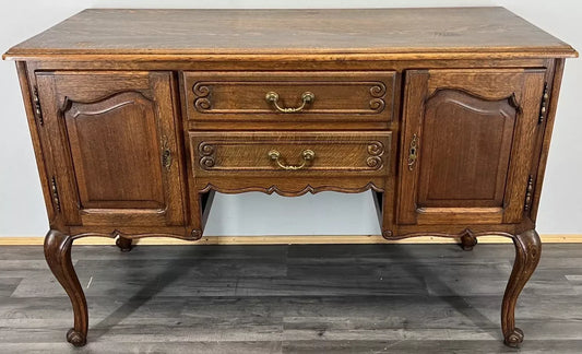 Cabinet Vintage French Louis XVI Style TV stand Desk Oak Sideboard LOT 4516