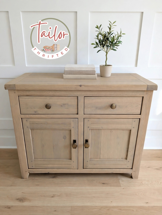 Professionally Upcycled Oak Wood Sideboard | Modern Rustic