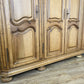 Wardrobe Vintage French Style Oak Four Door Carved Armoire Cabinet LOT 6116
