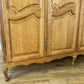 Wardrobe Vintage French Louis XVI Style Oak Five Door Carved Armoire LOT 6519