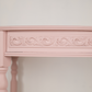 Blush Pink Demi Lune Console Table | Vintage Upcycled Half Moon Hallway Table