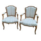 Louis XVI style vintage carved arm chairs