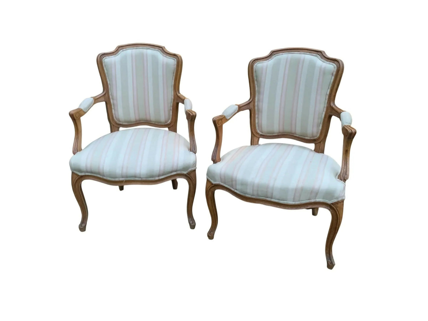 Louis XVI style vintage carved arm chairs