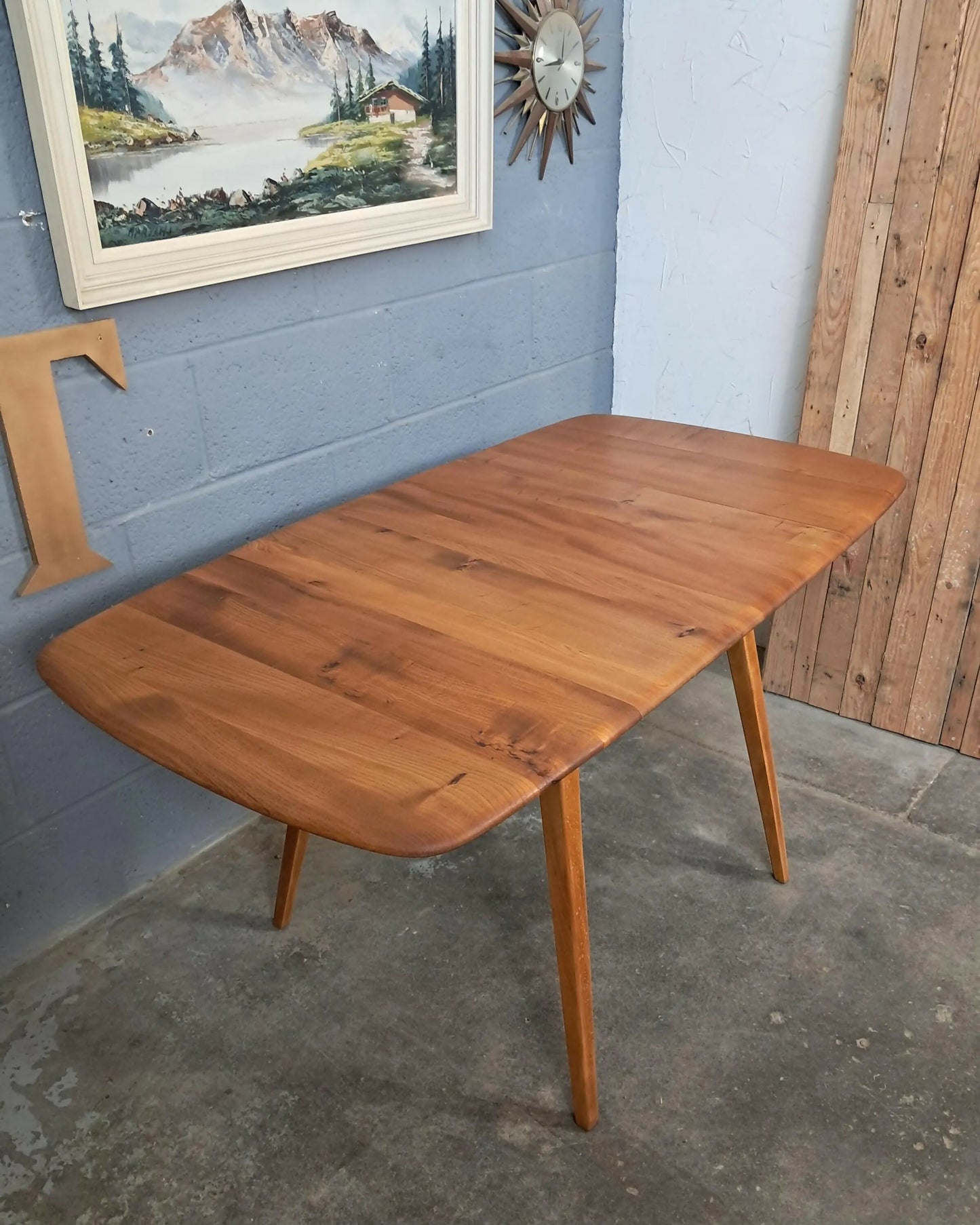 Ercol Plank Drop Leaf Dining Table ~ mid century ~ vintage ~ refurbished