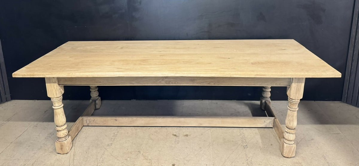 Large Oak Farmhouse Dining Table