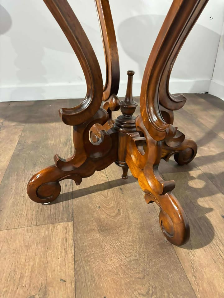 Victorian Style Carved Mahogany Centre Table
