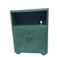 Forest Green Vintage Cabinet Dark Academia Drinks Cupboard | Bedside Table with Cable Hole Grandmillennial Staged Furniture UK Delivery