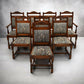 8 Old Charm Dining Chairs Inc 2 Carvers Vintage Oak Tudor Brown FREE UK Delivery
