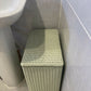Lloyd loom 1951 laundry basket- recently refreshed in light green chalk paint