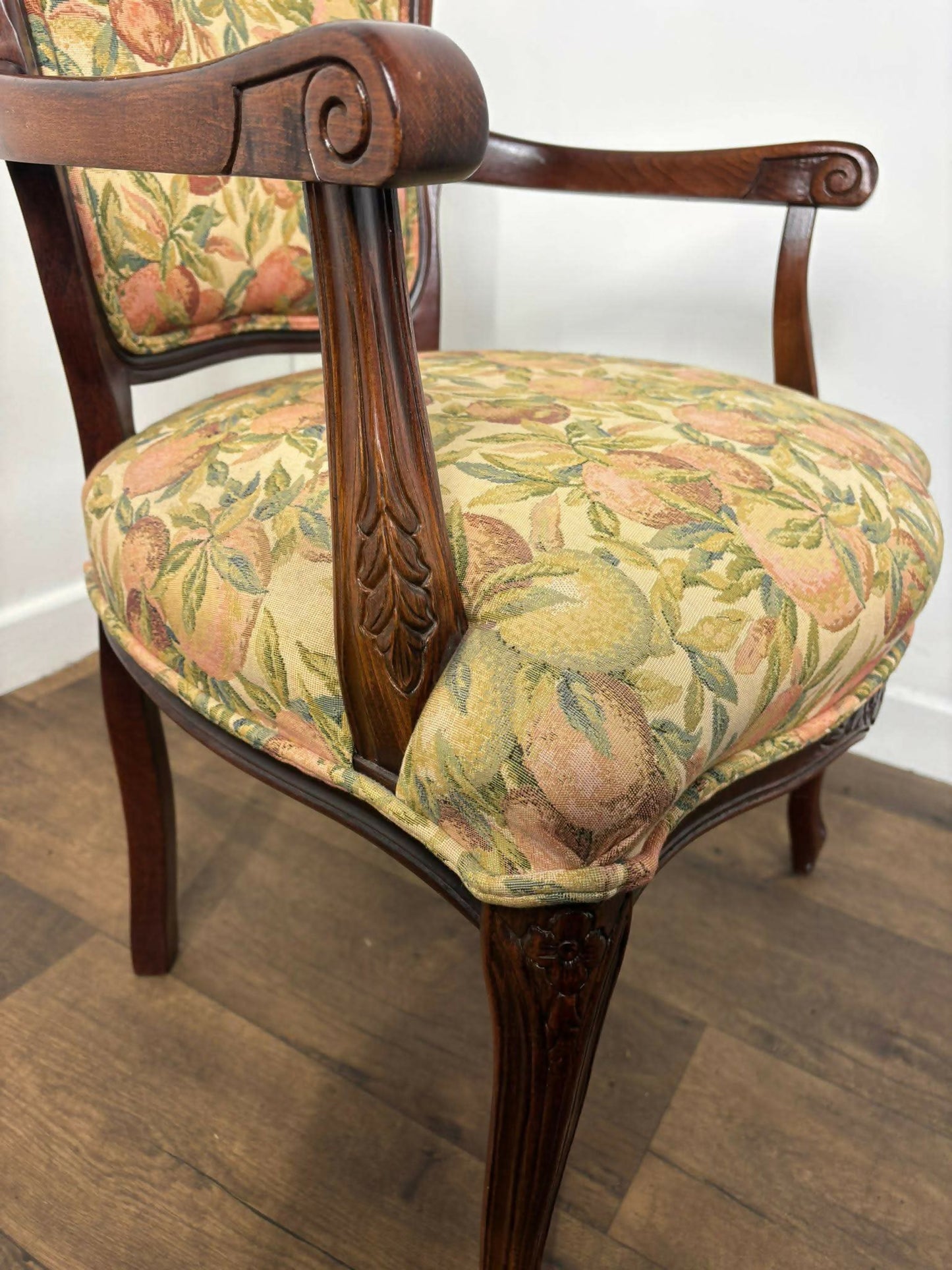 Reproduction French Style Upholstered Arm Chair