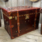 English handmade vintage luxury leather trunk - storage chest - rustic style