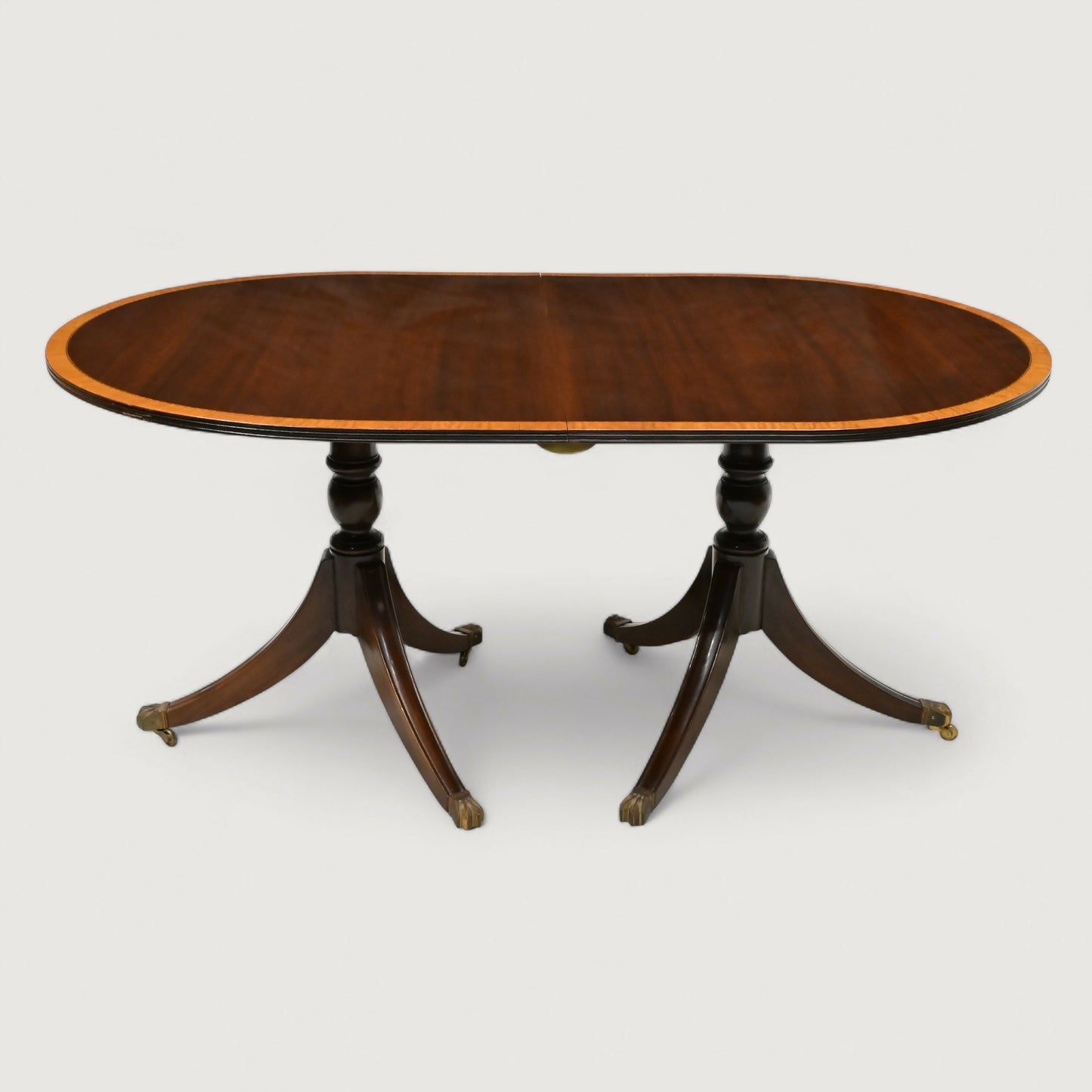 Regency Style Dining Table Mahogany D End Twin Pedestal Seats 8 FREE UK Delivery. SBR10853/2108E