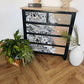Monochrome botanical large chest of drawers