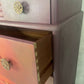 Vintage Stag Chest of Drawers Hand Painted, Red Orange