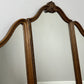 Mirror Vintage French Style Oak Carved Triple Folding Vanity Mirror LOT 6542