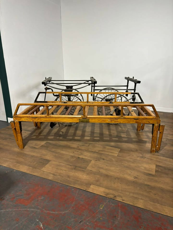 Victorian Wooden & Cast Iron Coffin Cart