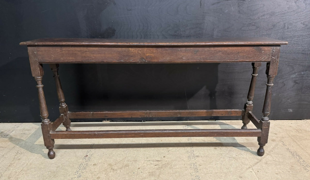Rare Long Georgian Oak Joint Stool