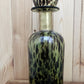 Green Glass Apothecary Bottle with Brass Collar