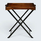 Mahogany Butlers Tray / Fold Away Side Table Iron Frame with FREE UK Delivery*