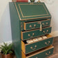 Vintage Green & Gold Writing Bureau Desk