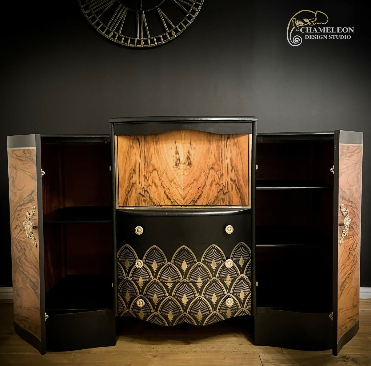 Louis Art Deco Drinks Cabinet Cocktail bar