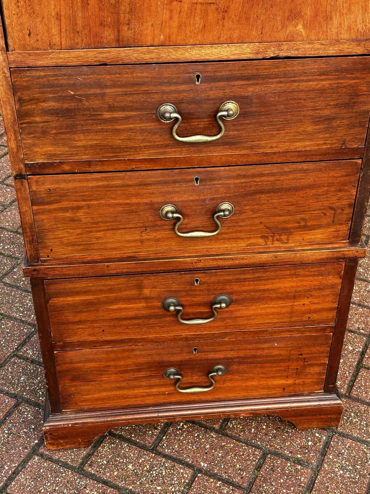 Vintage Mahogany Housekeepers Cabinet / Small Linen Press.
