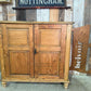 Antique Early Victorian Pine Narrow Estate Hall Linen Housekeeper Pantry Cupboard, C.1830