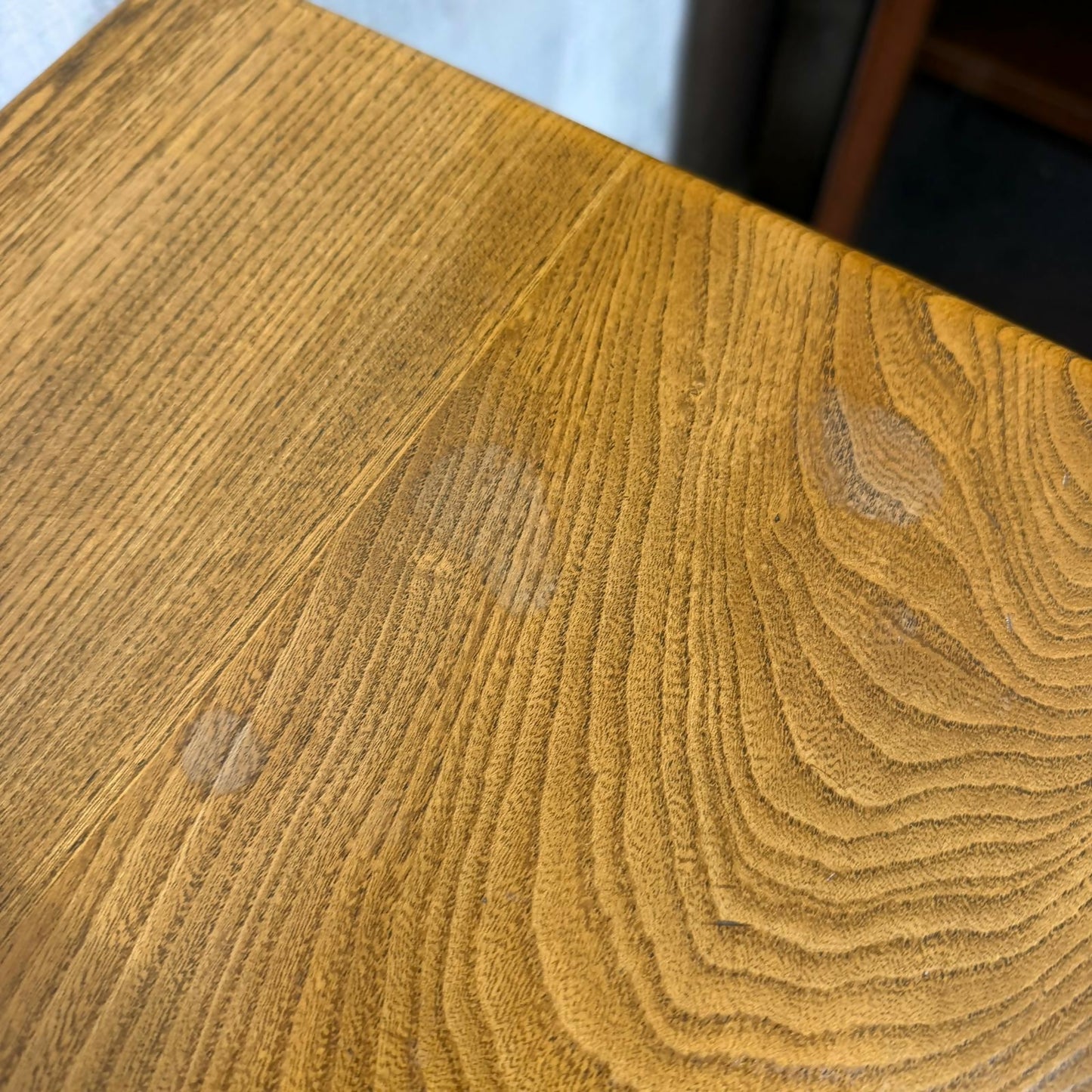 Vintage MCM Ercol Elm Windsor Sideboard 1960s 2 Cupboards Drawers on Castors