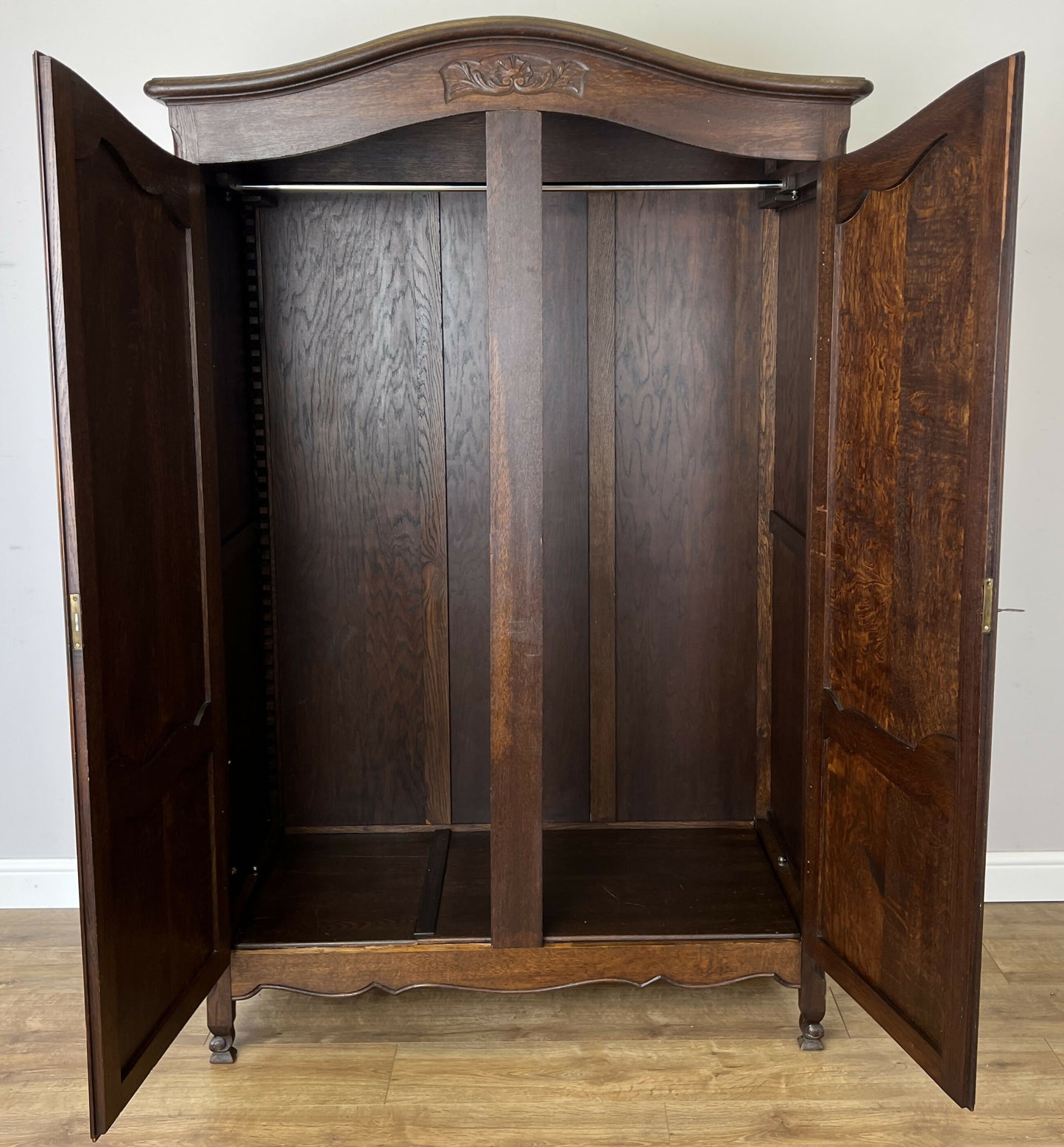Wardrobe Antique French Louis XVI Style Oak Two Door Carved Armoire LOT 6466