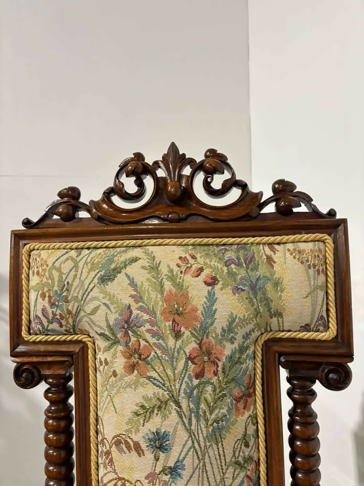 Victorian Walnut Prie-Dieu with Tapestry Upholstery Circa: 1870