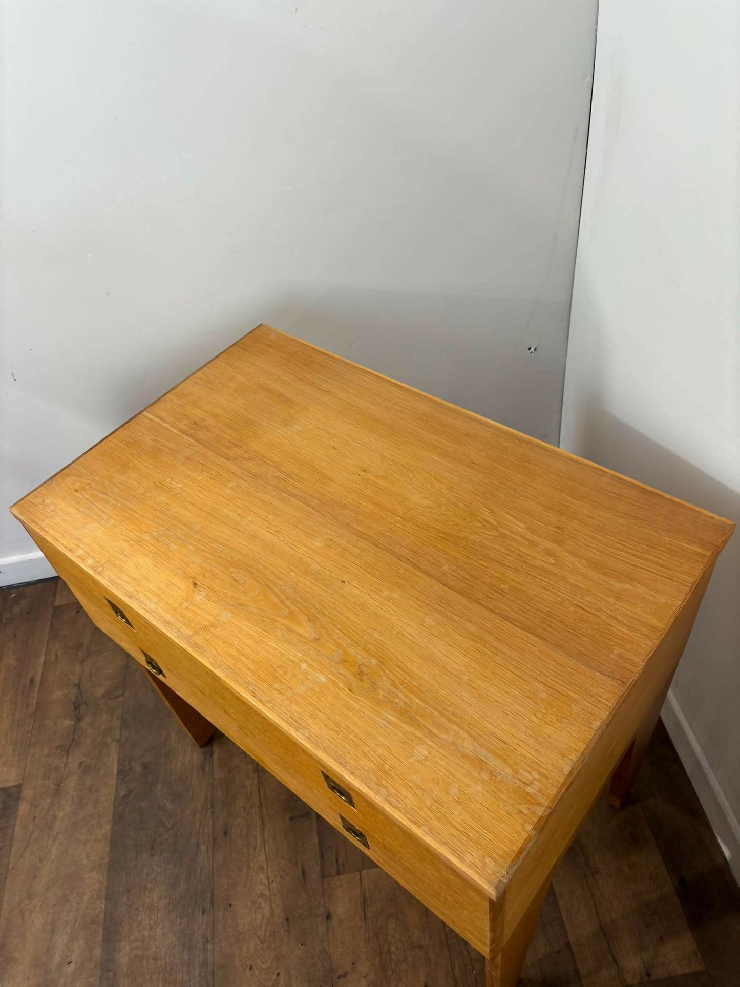 Vintage Golden Oak Two Drawer Chest