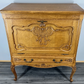 Cabinet Vintage French Louis XVI Oak Cupboard Carved Nightstand LOT 24347