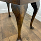 Vintage Oak Stool With Floral Tapestry Top