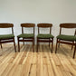 Danish Teak Dining Chairs by Korup Stolefabrik 1960s Mid Century Modern Set of 4 Chairs