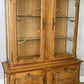 Bookcase Vintage French Louis XIV Style Oak Glazed Display Cabinet LOT 6490